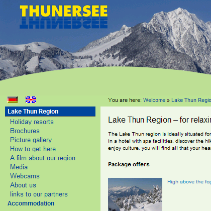 Thunersee: Die Region für Ihre Ferien im Berner Oberland